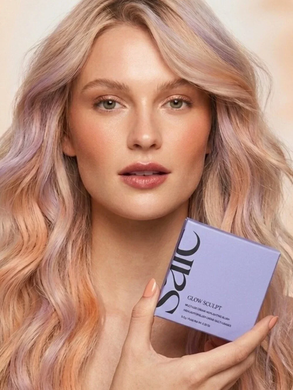 SAIE Peach Glow CREAM Highlighting Blush -New